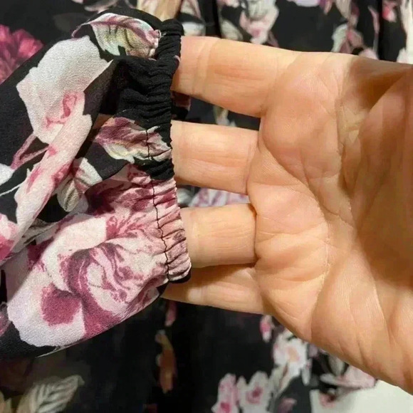 RACHEL Rachel‎ Roy Layla Top SMALL Floral Asymmetrical Ruffled Feminine Career - Picture 10 of 11